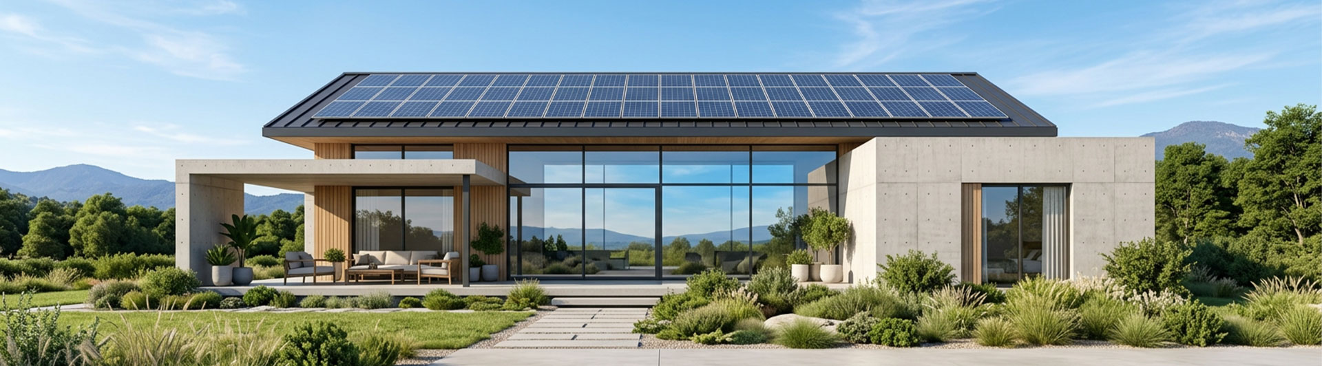 Solar powered modern home